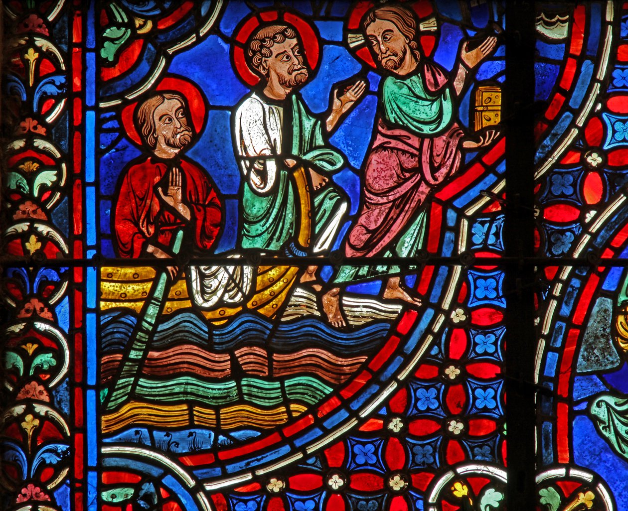 Christus loopt op water door French School
