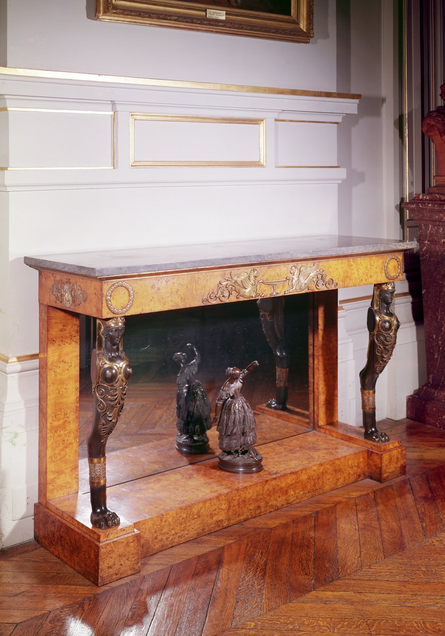 Console met Egyptische stijl chimaera door French School