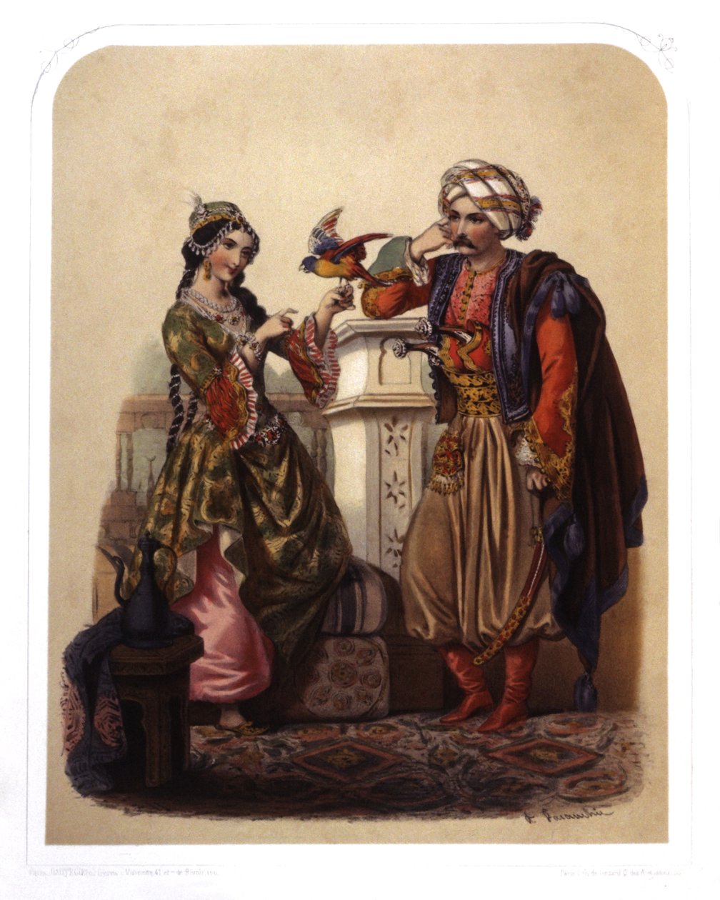 Koppel in Turkije, c.1850 door French School