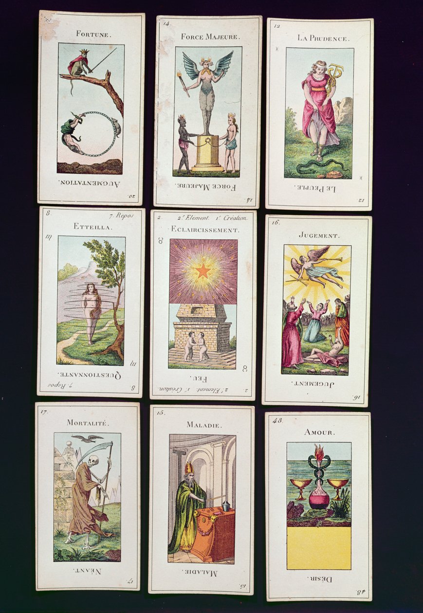 Etteilla Tarot kaarten door French School