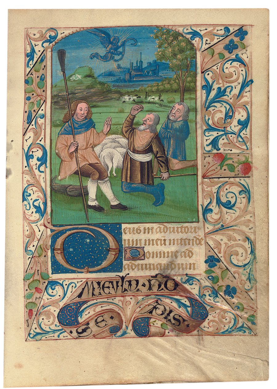 F. 37 Aankondiging aan de herders, c.1480 door French School
