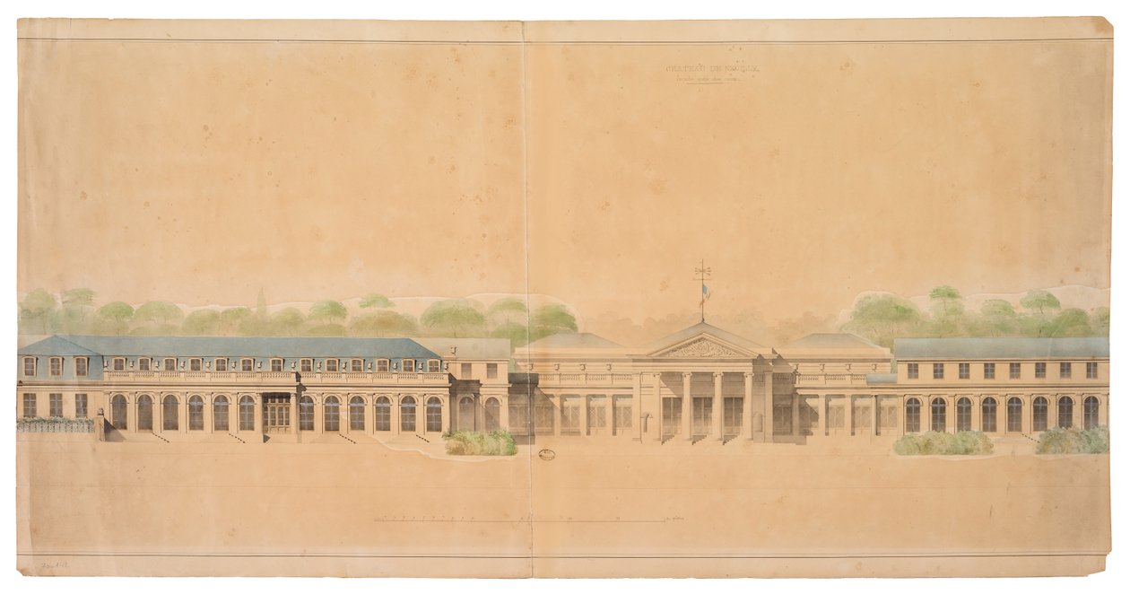Gevel van Chateau de Neuilly door French School