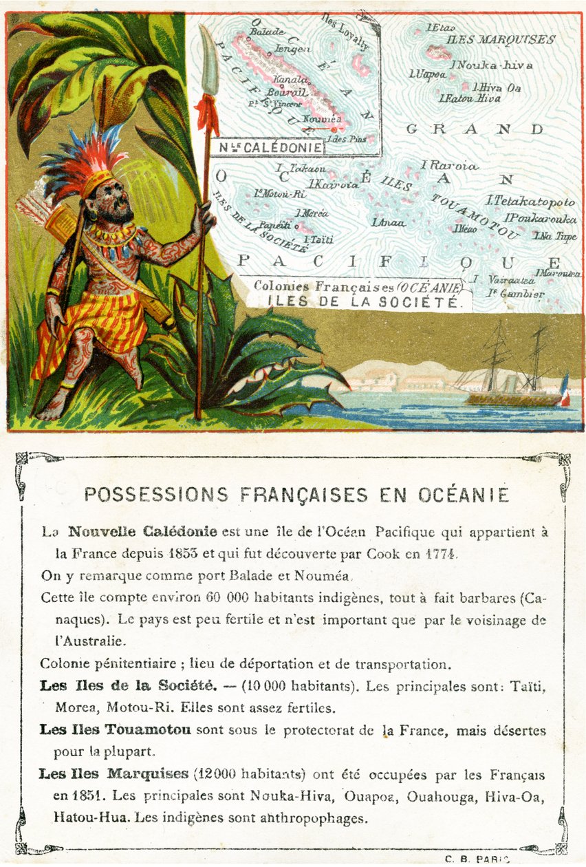 Franse bezittingen in Oceanië, c.1890 door French School