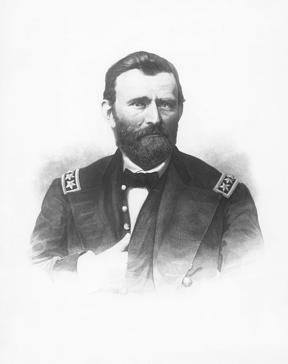 Generaal Ulysses S. Grant (gravure) door French School