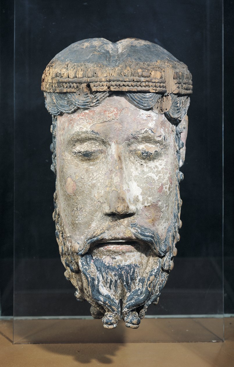 Hoofd van Christus, uit Lavaudieu door French School