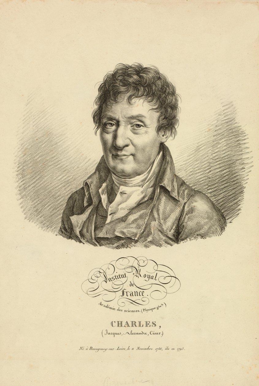 Jacques Alexandre César Charles, 1820 door French School