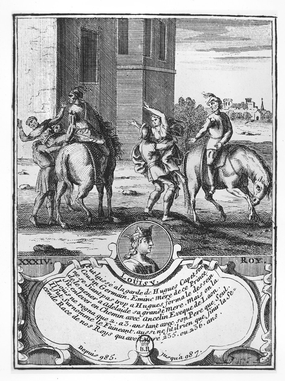 Lodewijk V de Luie (gravure) door French School