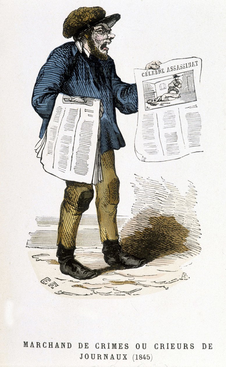 Koopman van misdaden of krantenverkoper door French School