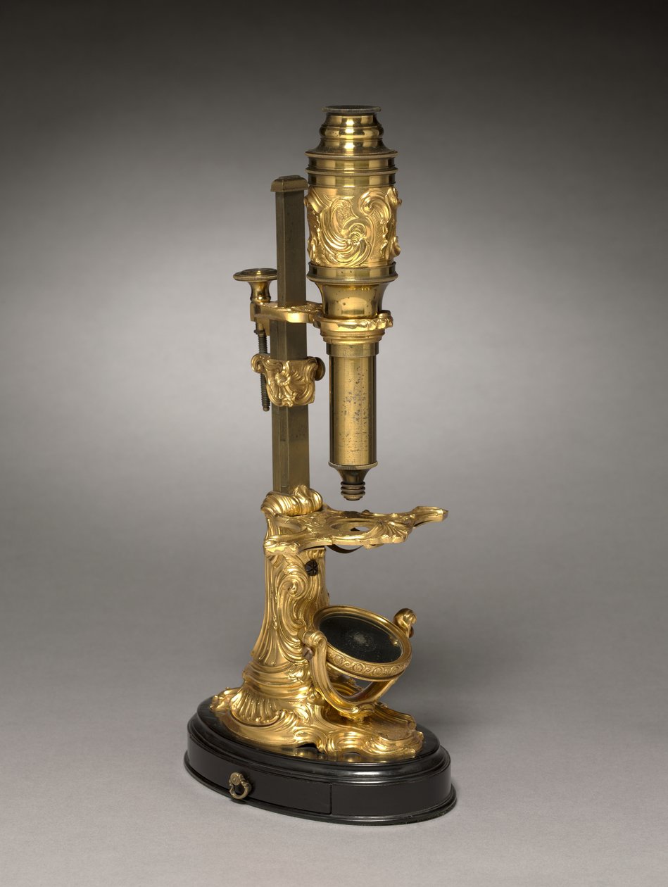 Microscoop, ca. 1745-1765 door French School