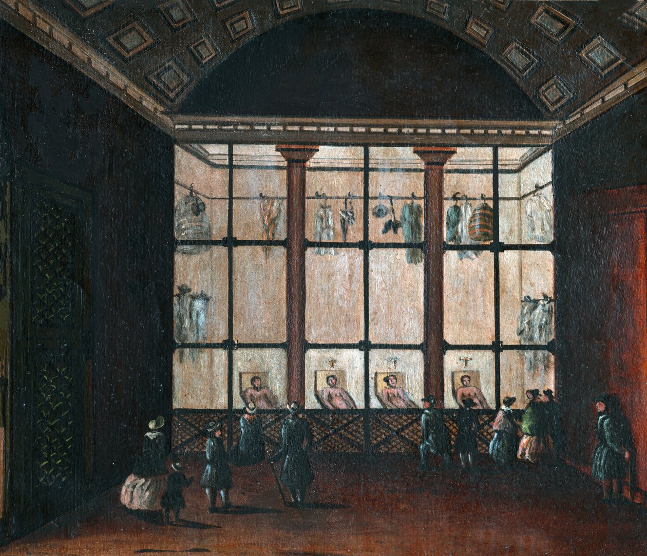 Morgue in Parijs (schilderij) door French School