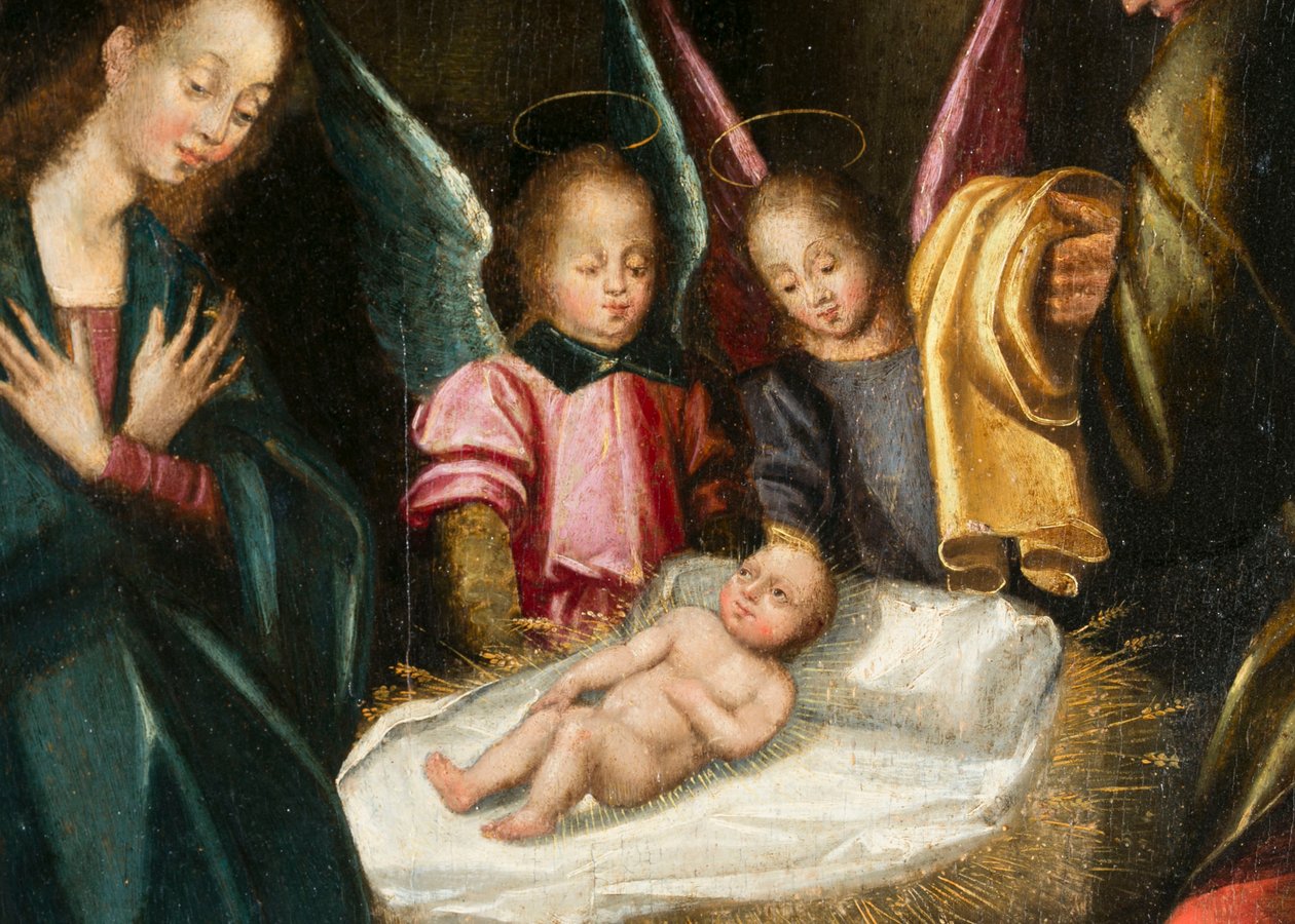 Geboorte van Christus (detail) door French School