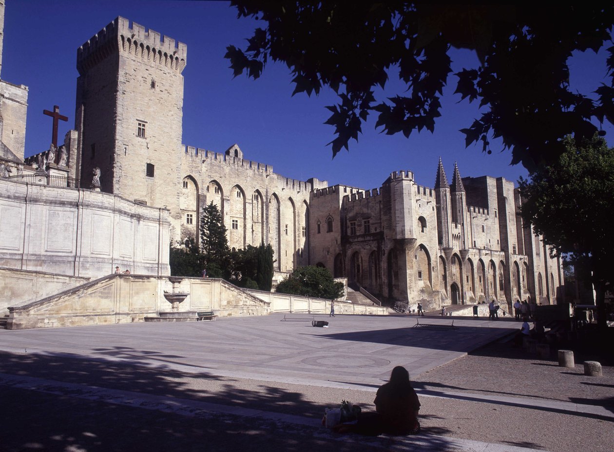 Paleis van de Pausen van Avignon door French School