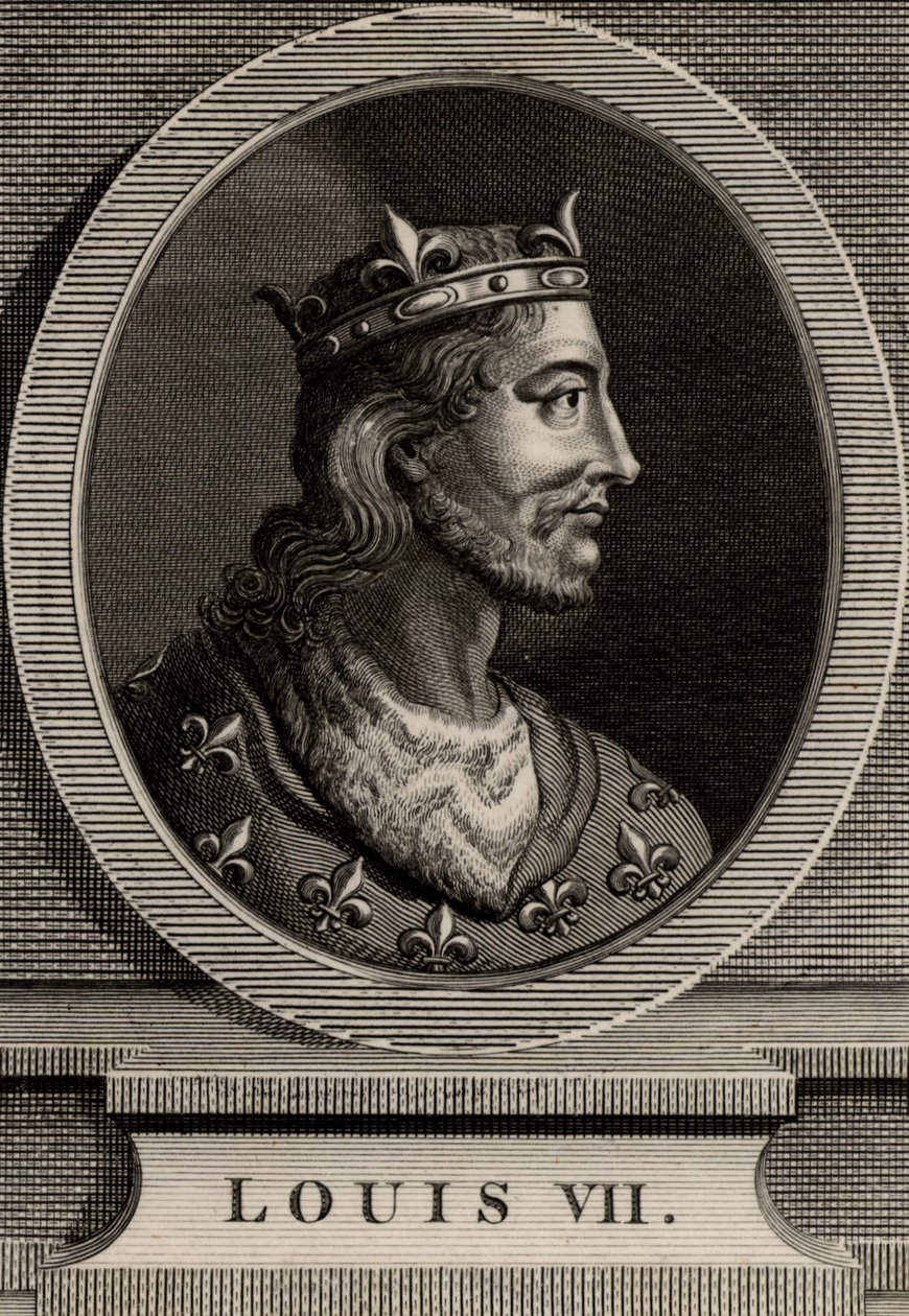 Portret van Lodewijk VII door French School