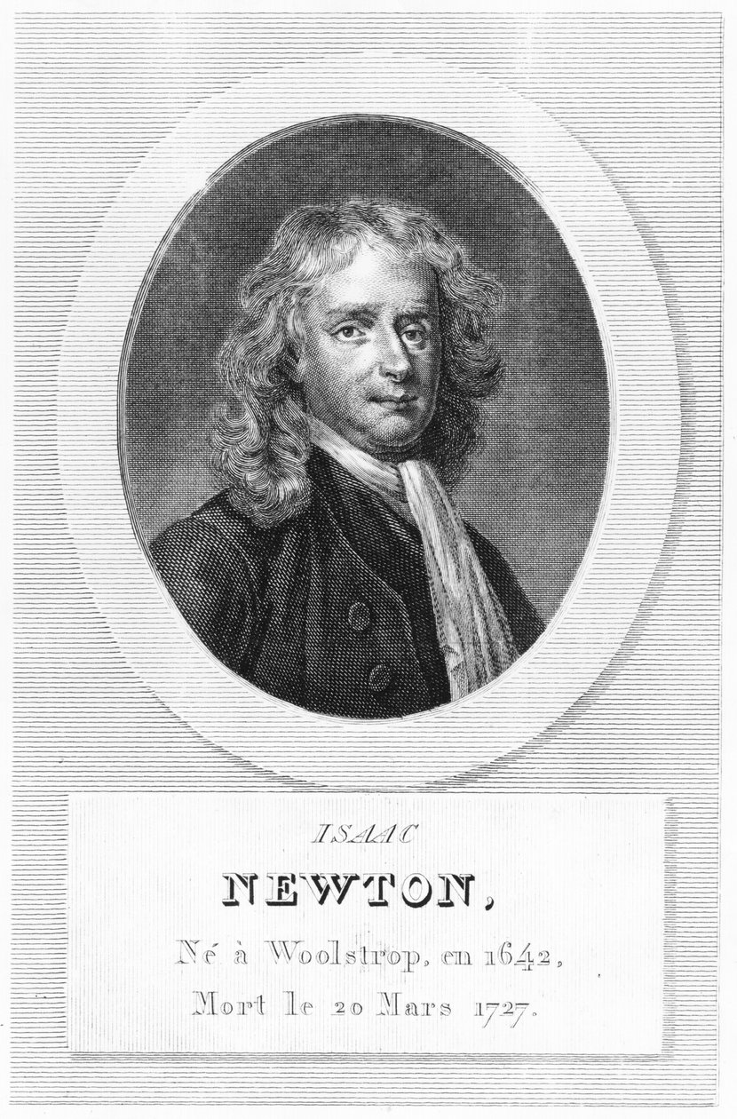 Portret van Sir Isaac Newton (1642-1727) door French School