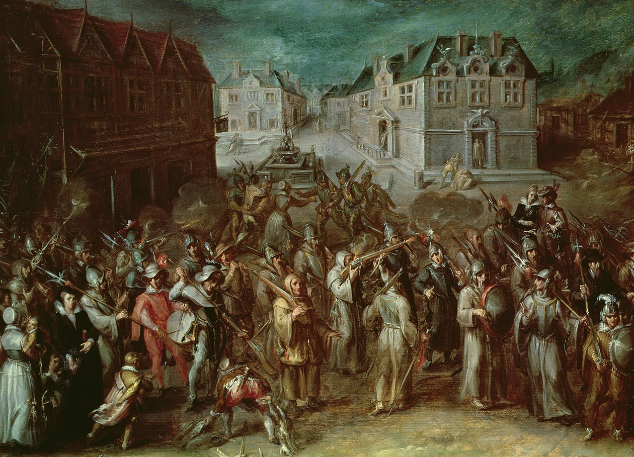 Processie van de Heilige Liga in 1590 door French School