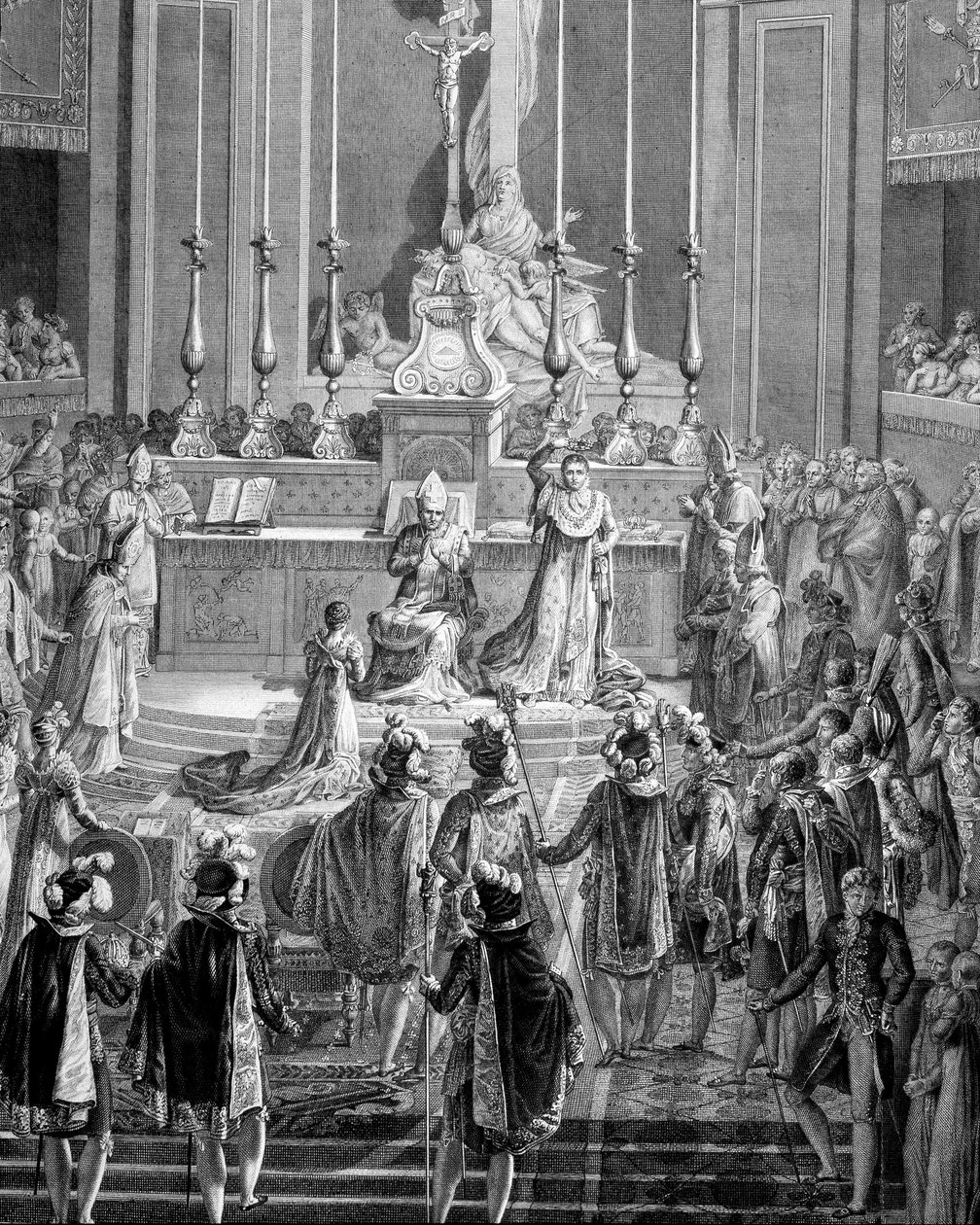 Kroning van Napoleon 1e door French School