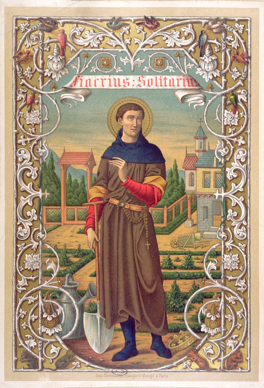 St. Fiacre (gest. 670) door French School