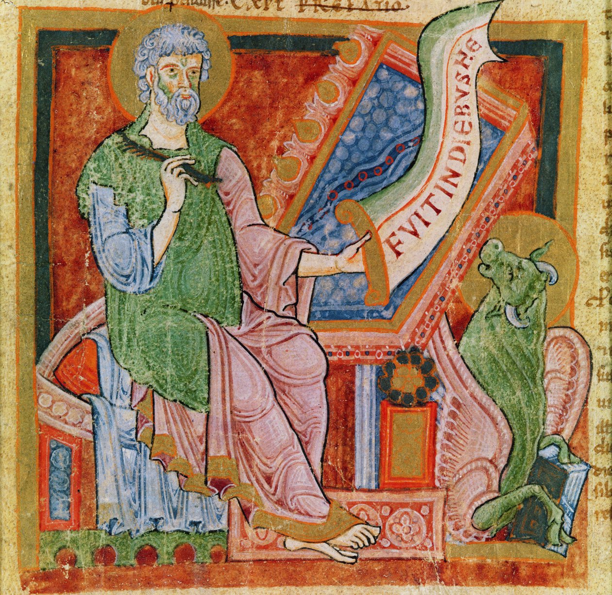 Sint Lucas de Evangelist door French School