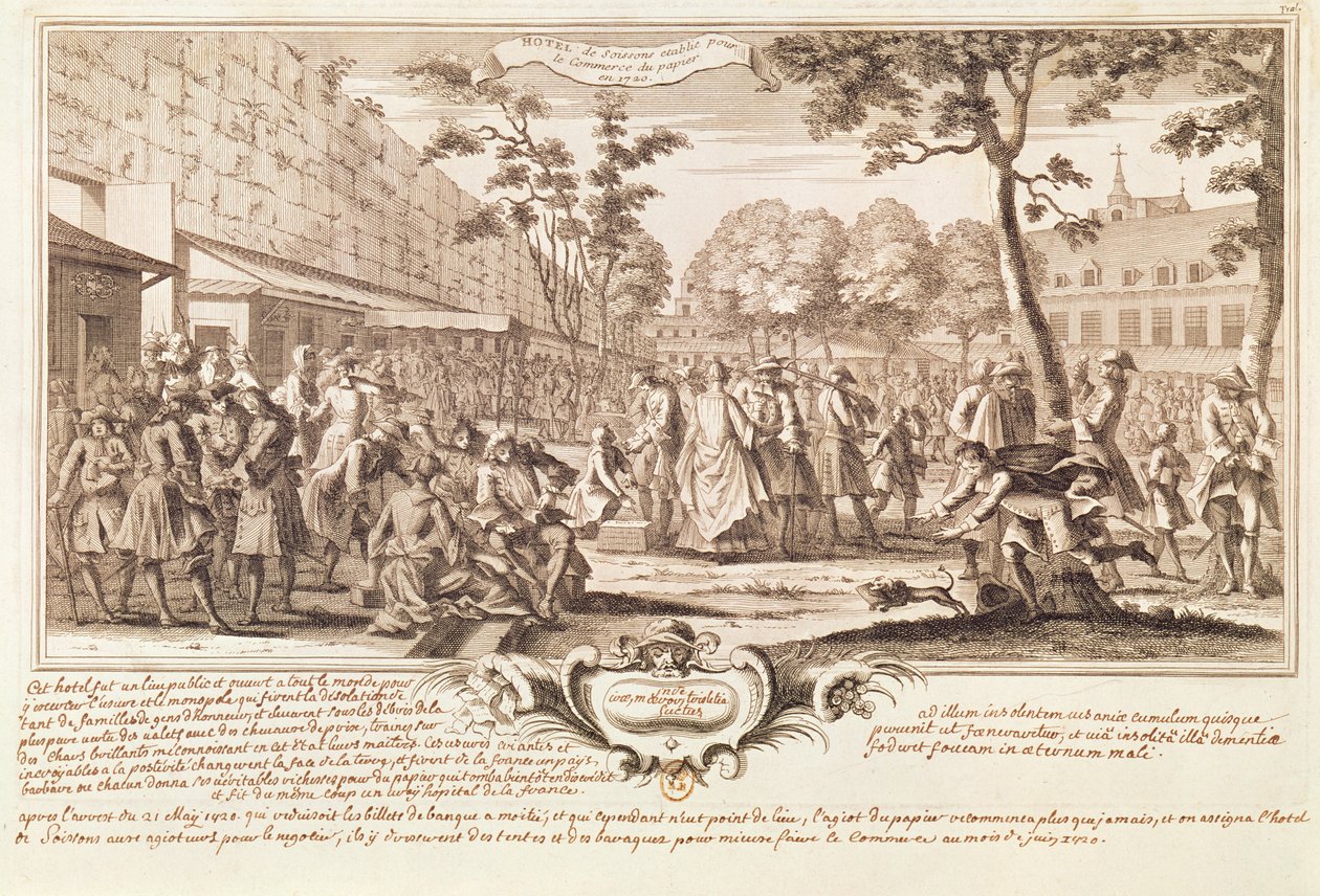 Het Hotel de Soissons in 1720 door French School