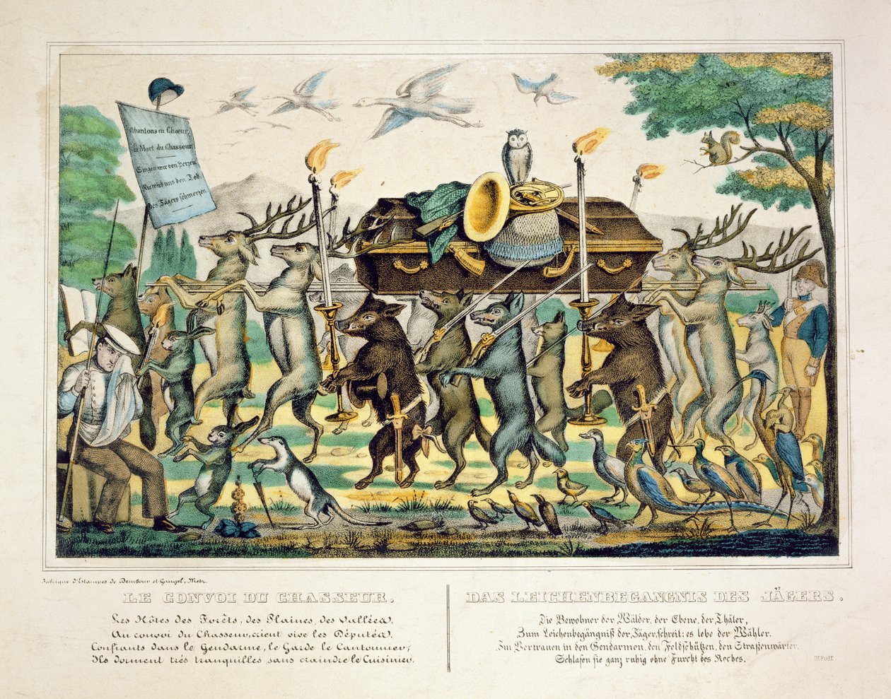 De jagersprocessie, ca. 1850 door French School