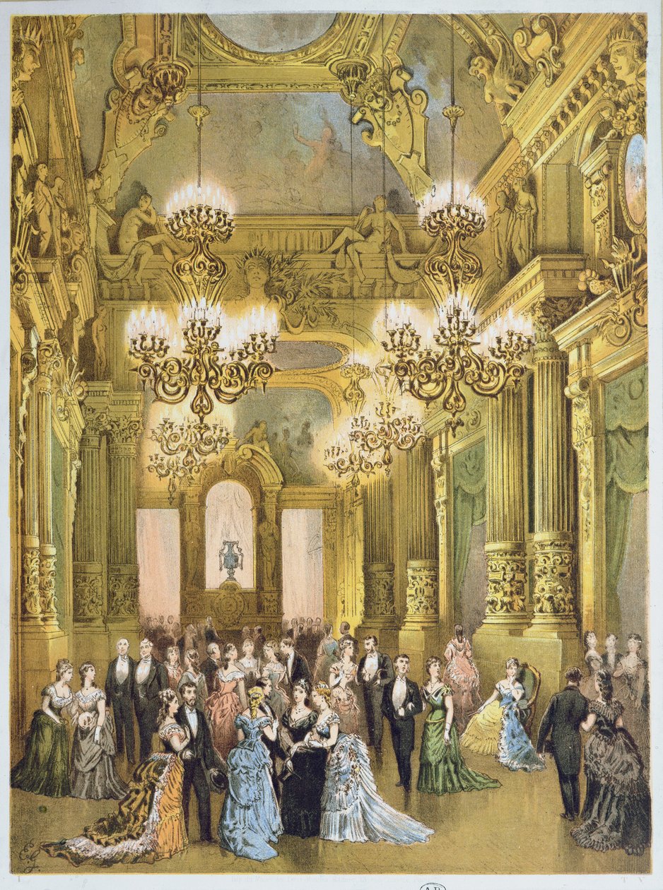 De Pauze in de Opera Garnier, ca. 1875 door French School