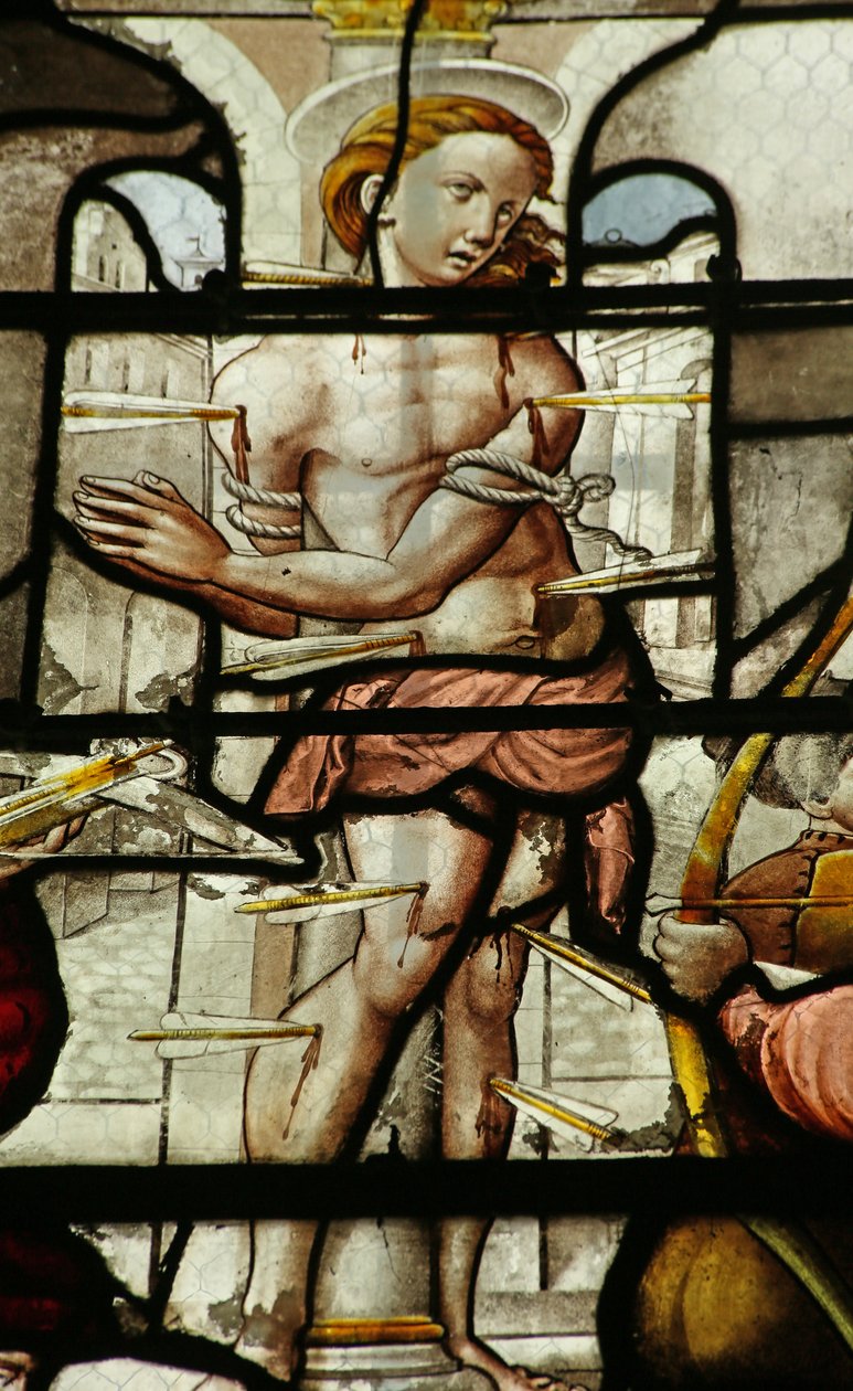 Het Martelaarschap van Sint-Sebastiaan door French School