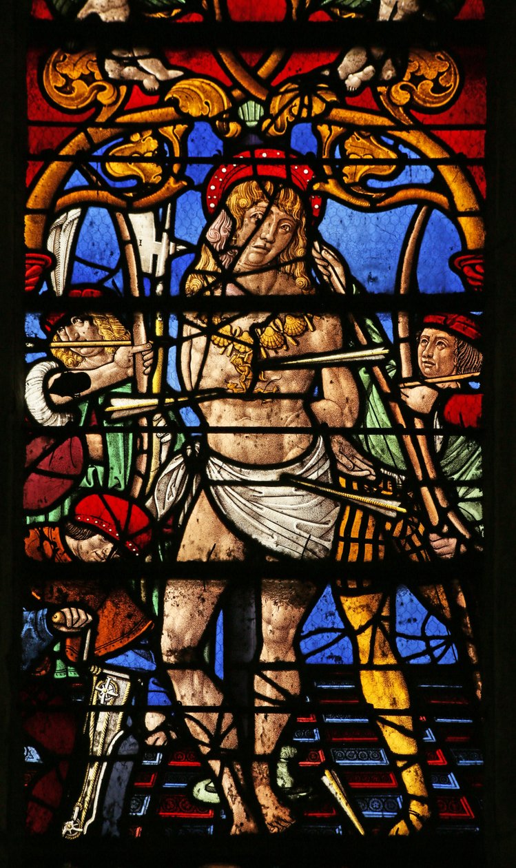 Het Martelaarschap van Sint-Sebastiaan door French School