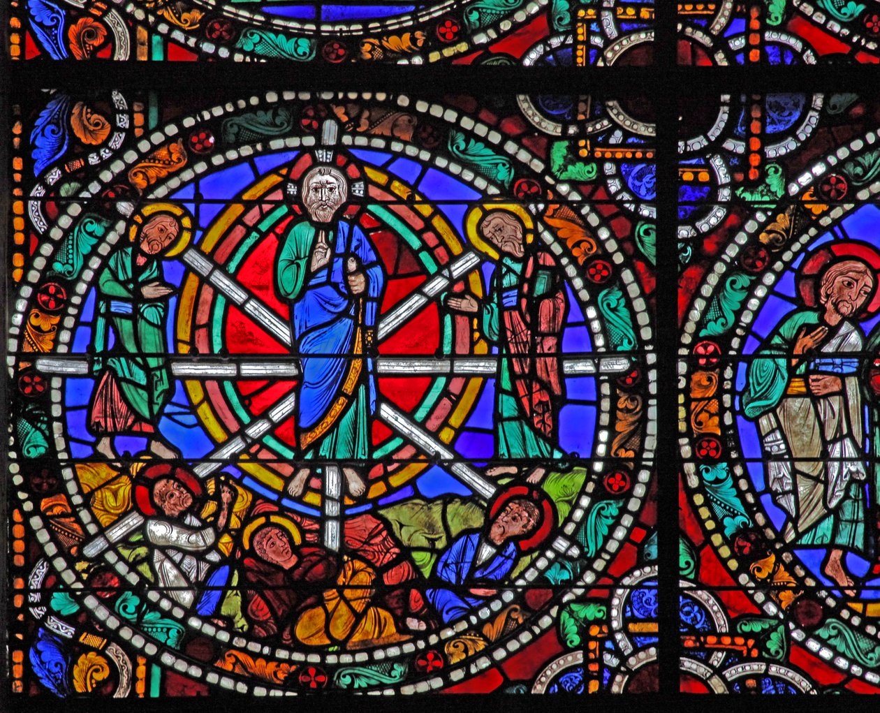 Het Passie raam: De Transfiguratie door French School