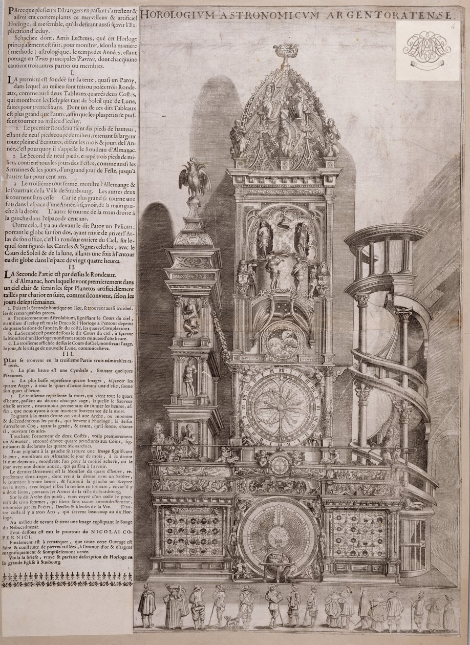 De klok van de kathedraal van Straatsburg door French School