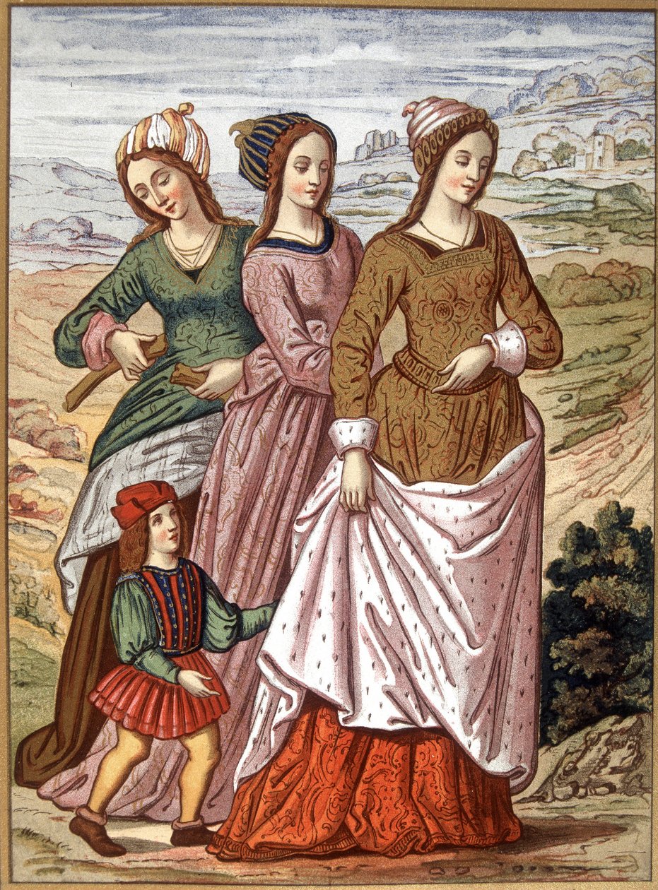 De metgezellen van Laure (Laura de Noves) door French School