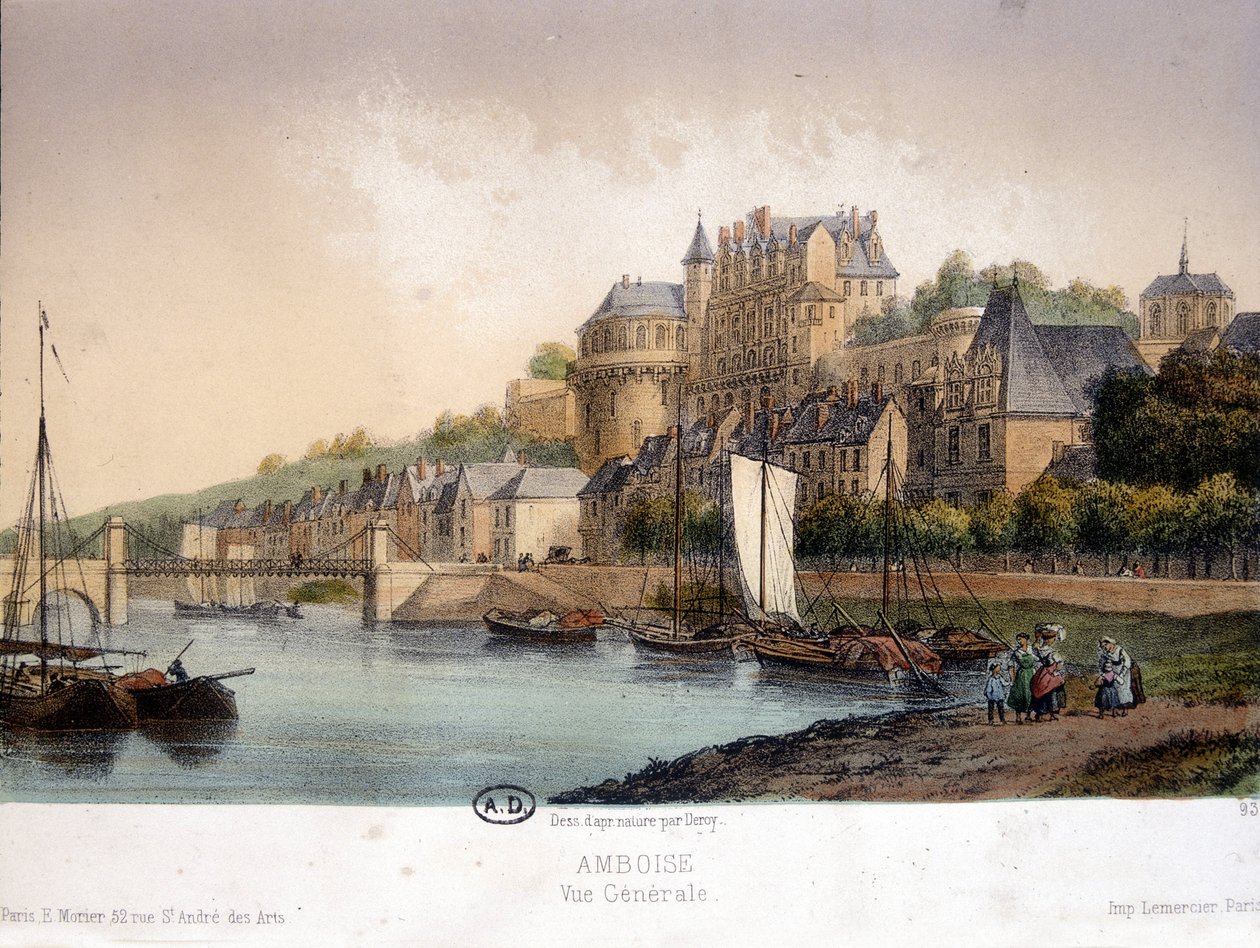 Uitzicht op Amboise door French School