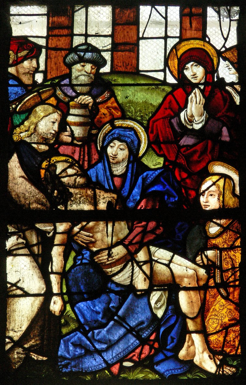 Raam w5 met de Pietà door French School