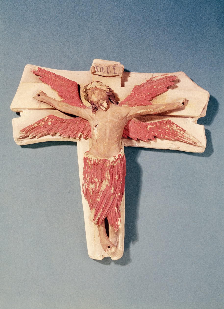 Gekruisigde Christus met vleugels door French School