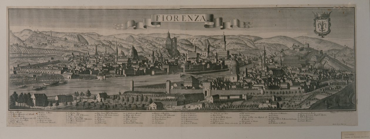 Uitzicht op Florence door Friedrich Bernhard Werner