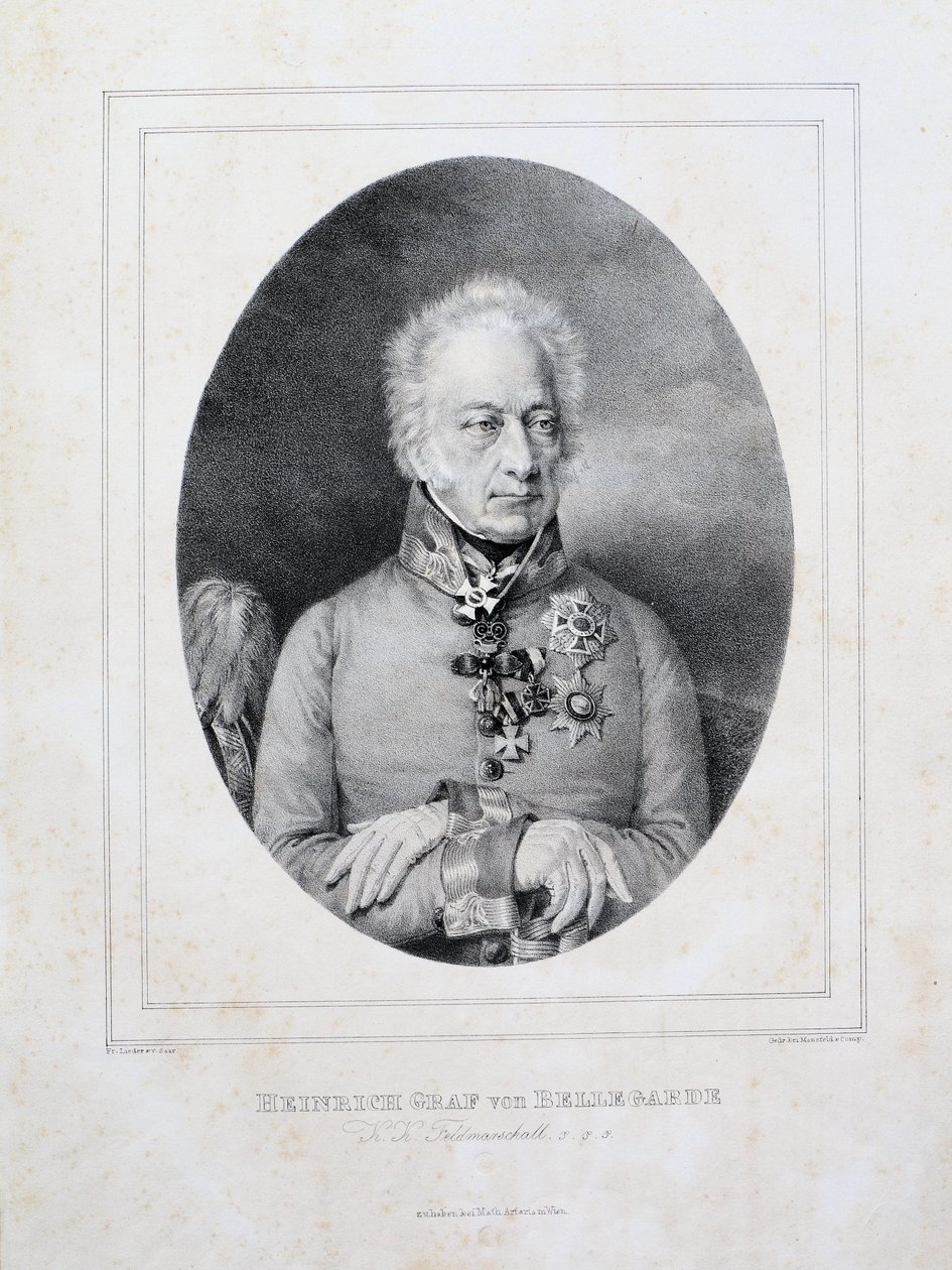 Heinrich Graaf von Bellegarde (1757-1845) door Friedrich Lieder