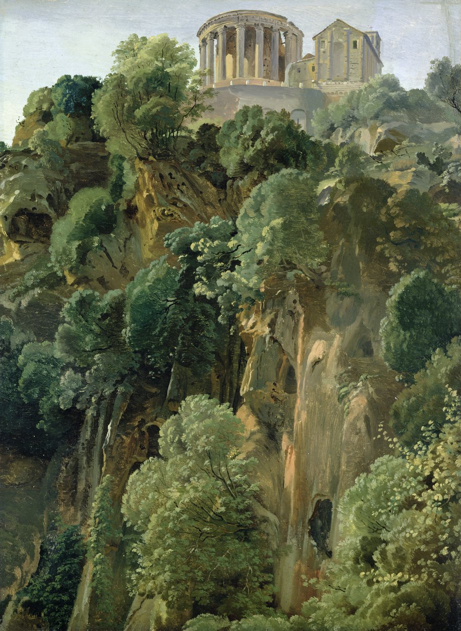 De Tempel van Vesta en de Sibyllen in Tivoli, 1834 door Friedrich Nerly
