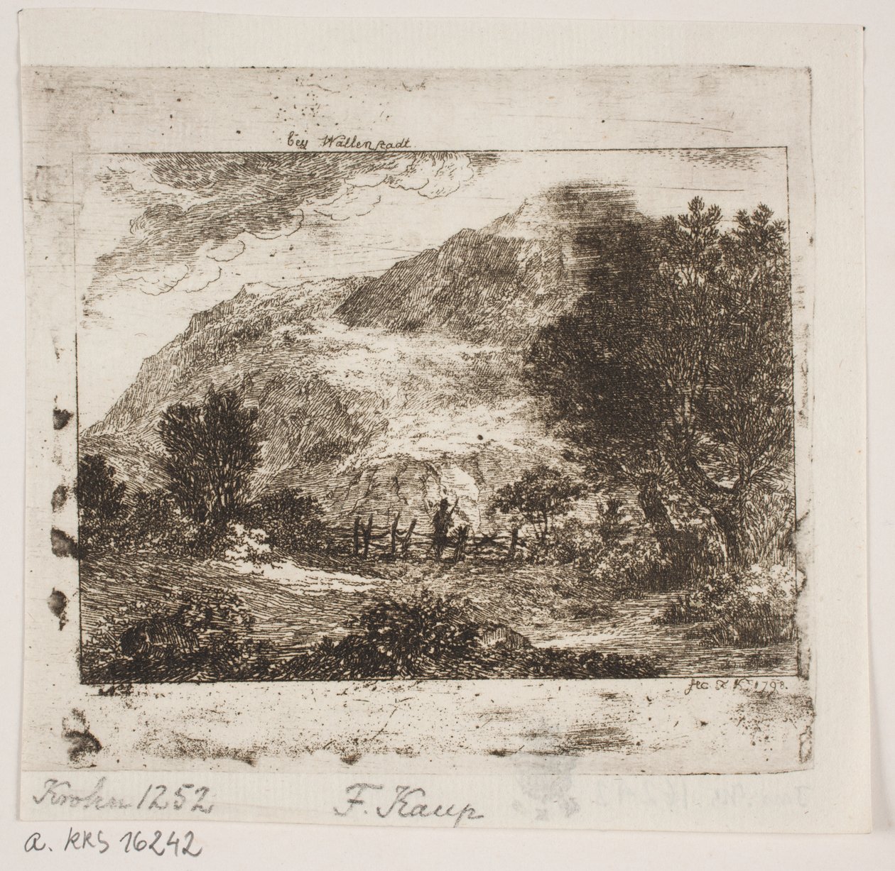 Landschap bij Wallenstadt door Friedrich Kaup