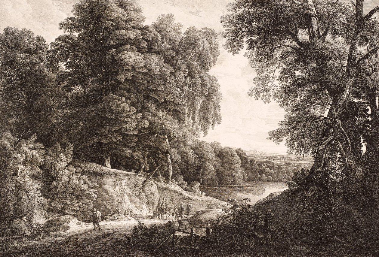 Boslandschap door Friedrich Loos