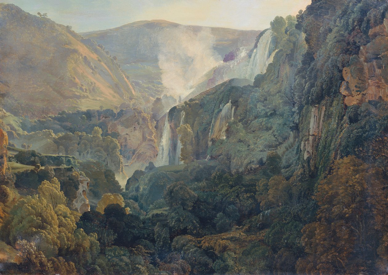 De watervallen van Terni door Friedrich Nerly d. Ä.