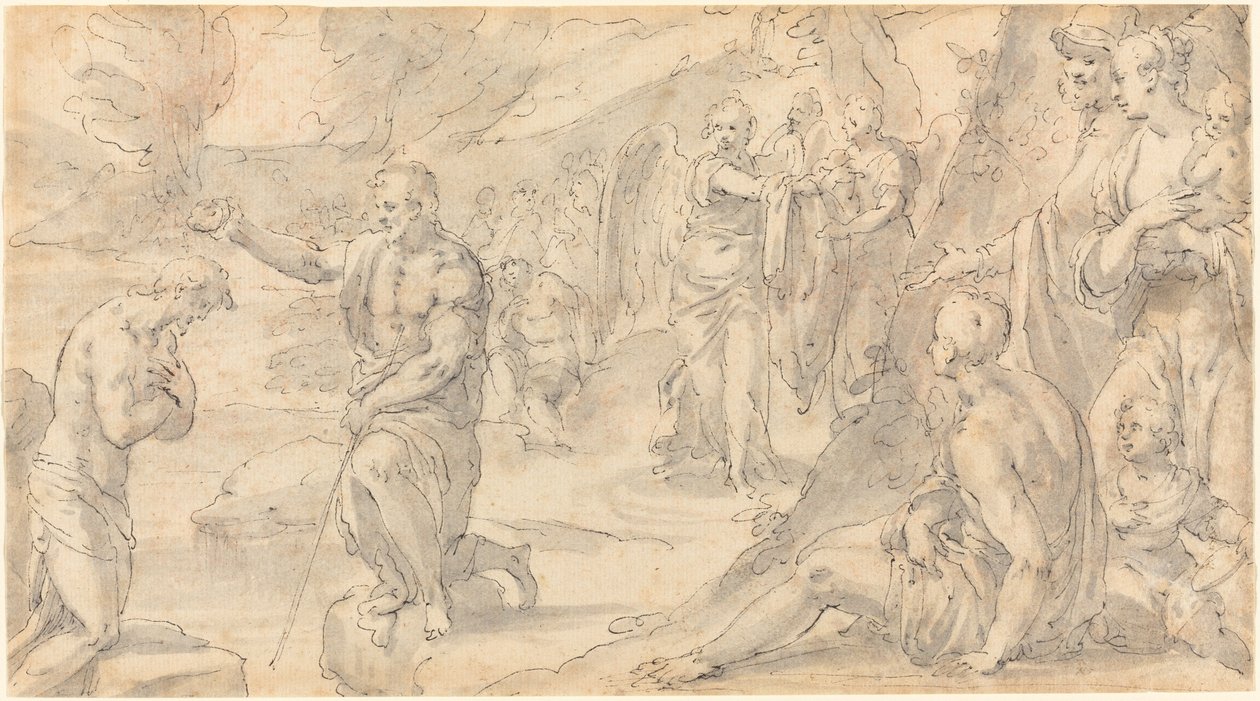 De doop van Christus door Friedrich Sustris