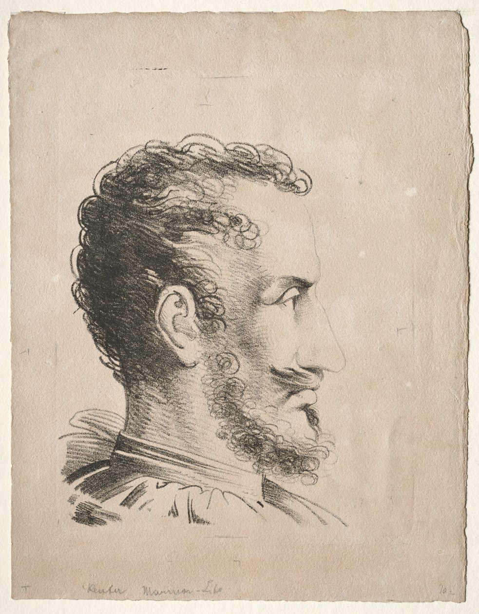 Profielhoofd door Friedrich Wilhelm Reuter