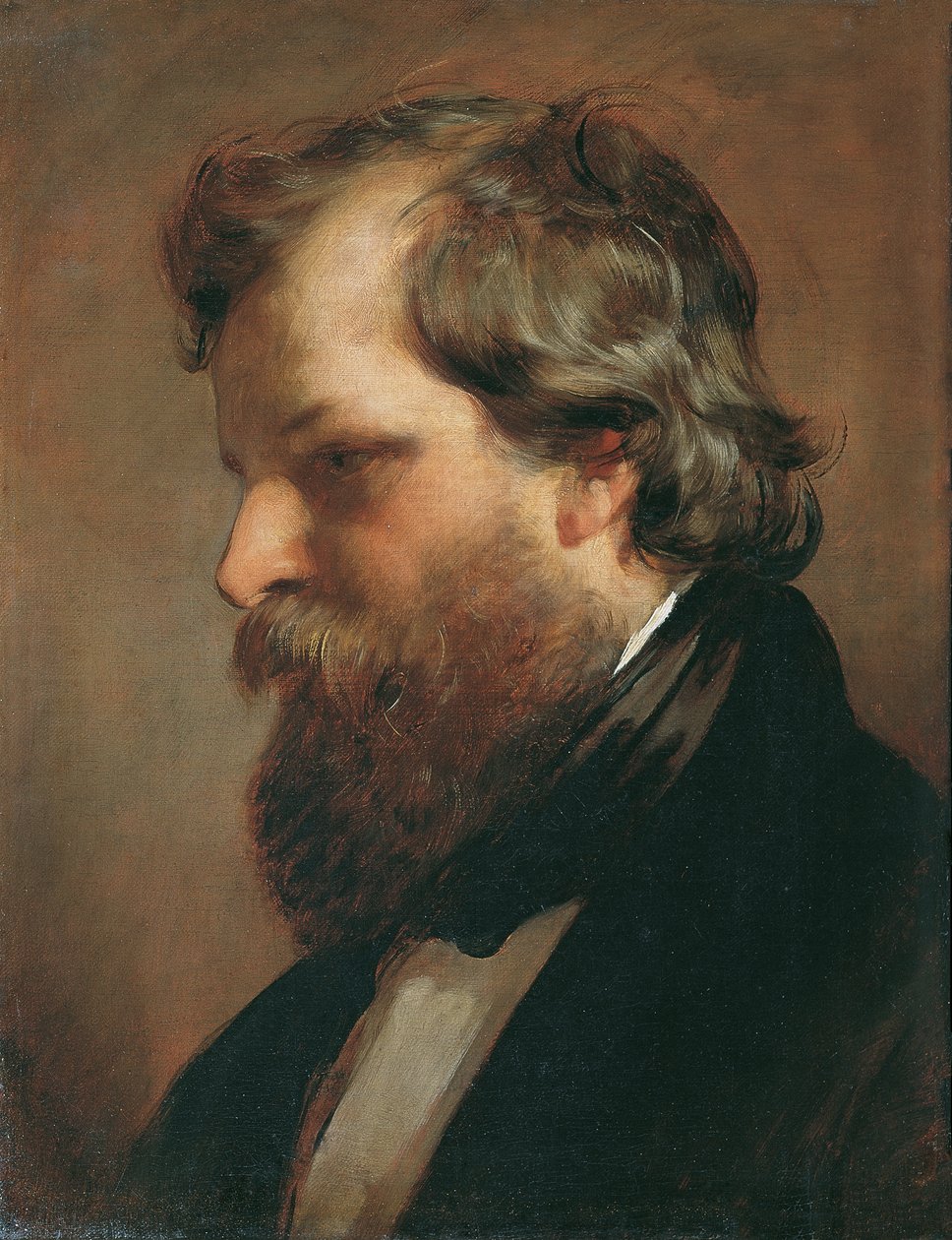 De schilder Carl Rahl door Friedrich von Amerling