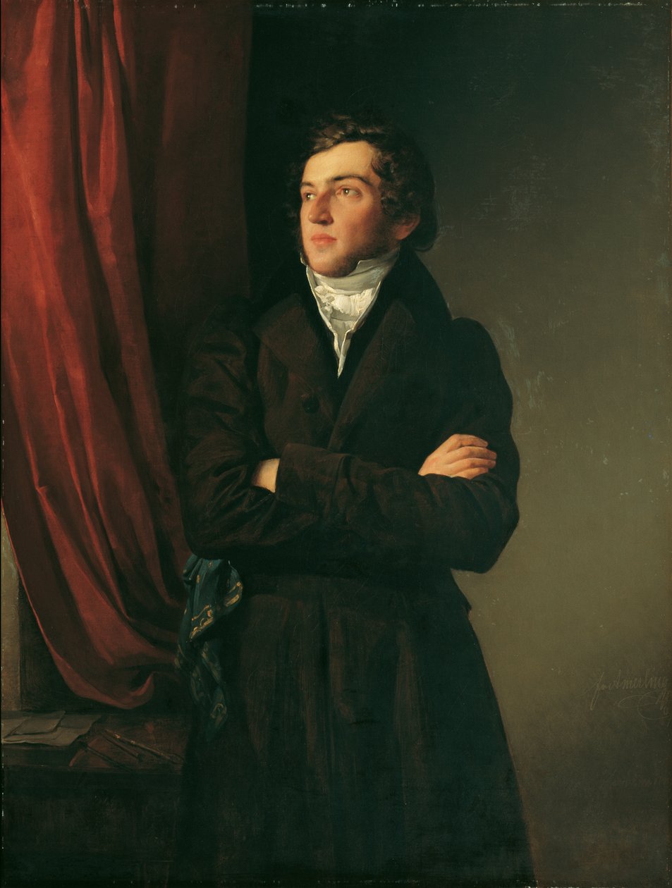 De schilder Robert Theer door Friedrich von Amerling