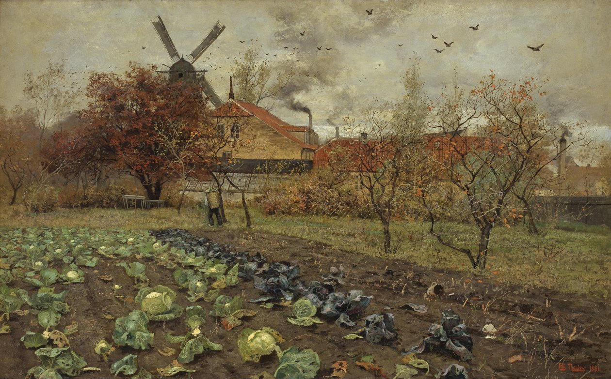 Uitzicht op Amerikavej in Kopenhagen door Frits Thaulow