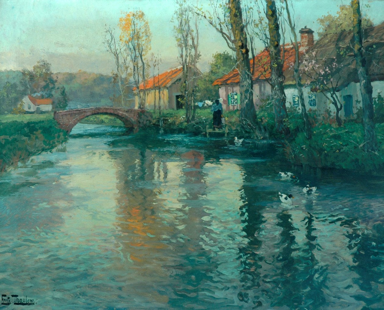 De rivier door Frits Thaulow