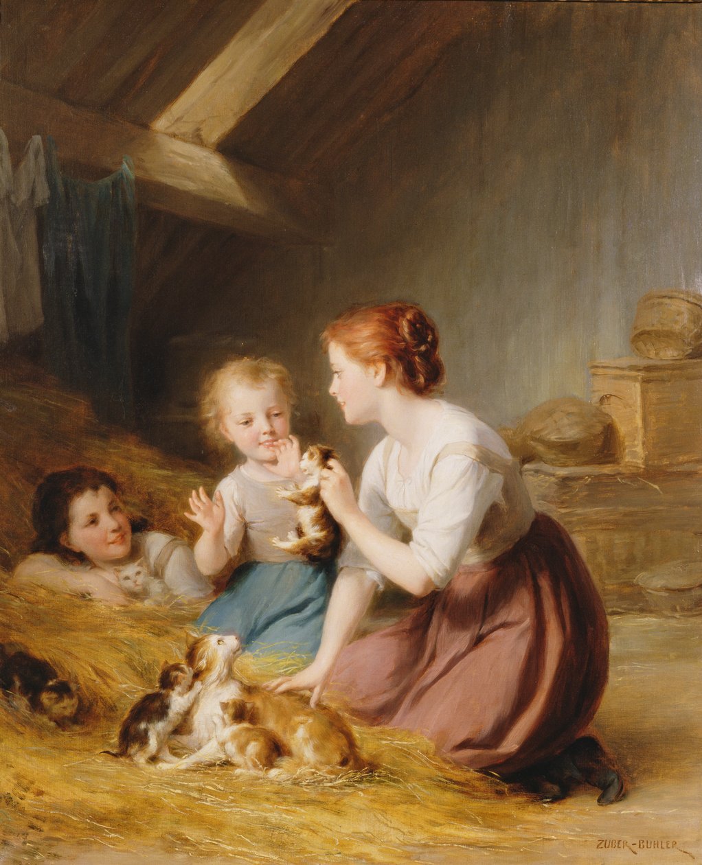 Kittens door Fritz Zuber Buhler