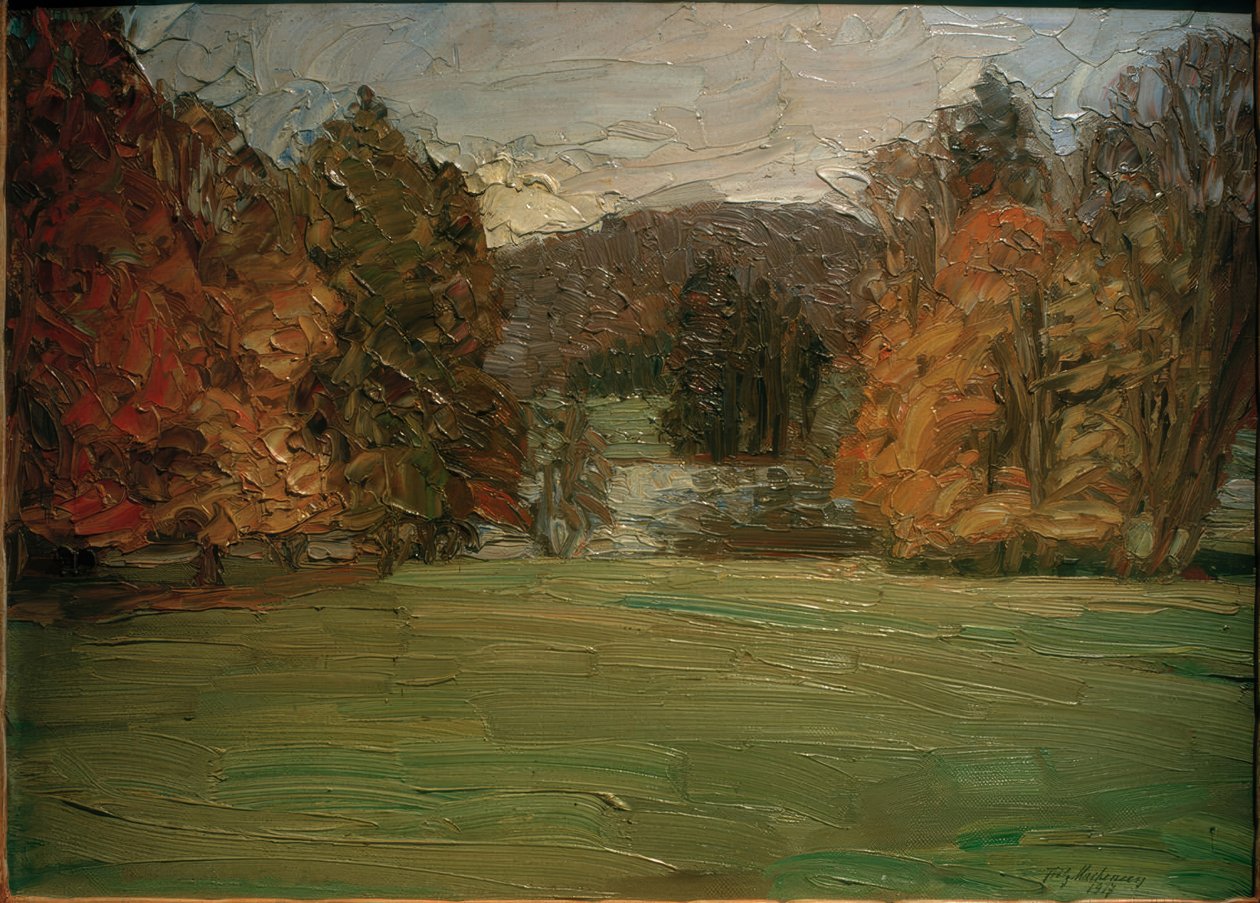 Park in de herfst bij Weimar door Fritz Mackensen