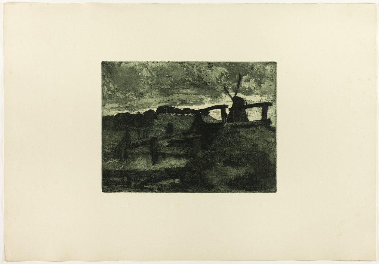 Windmolen door Fritz Overbeck