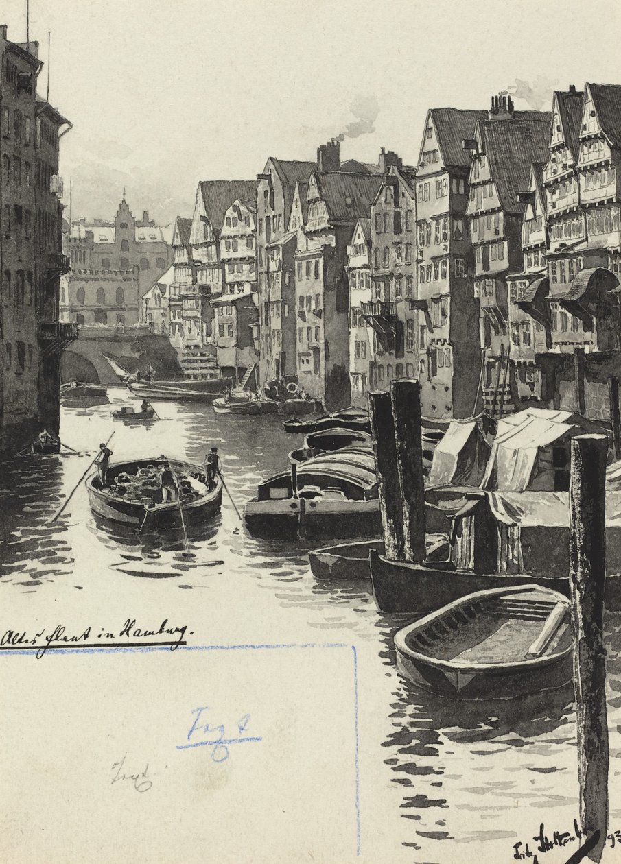 Altes Fleet door Fritz Stoltenberg