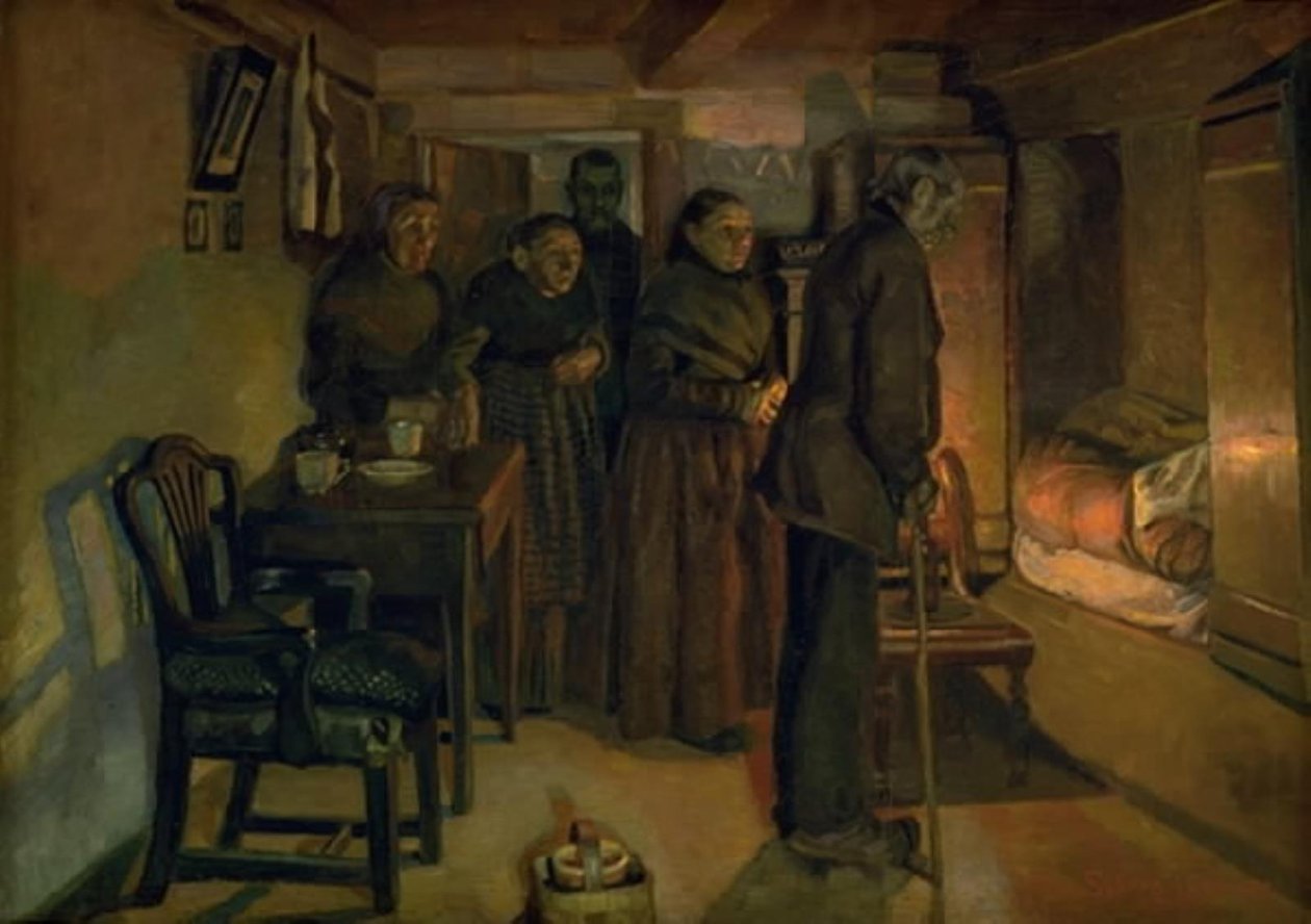 Bij een sterfbed door Fritz Syberg